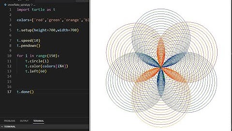 How to create a Spiral Snowflakes using python code?