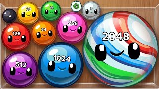 Gem Fusion Merge 2048 💎 | Gems Evolution & Jelly Balls ASMR Gameplay! Watermelon Suika Style Game  screenshot 2