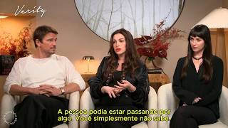 LEGENDADO: Dakota Johnson, Anne Hathaway e Josh Hartnett falam sobre Verity para Pay or Wait