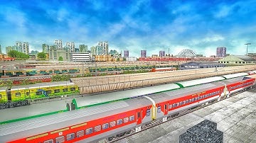 Arrival and Departure at Busy Howrah Jn. | Garibrath Rajdhani Duronto | | MSTS Open Rails |