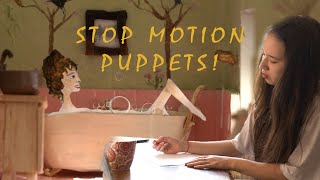 Making Watercolour Paper Puppets for Stop motion animation! Art vlog