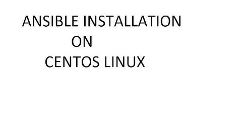 Ansible Installation on Centos