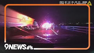 Video shows CSP trooper fall off bridge in Adams County