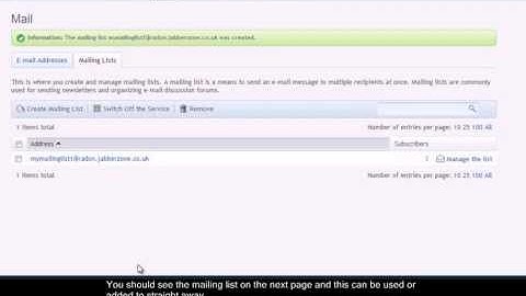 How to set up a mailing list via Plesk 11