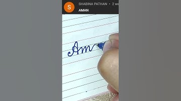 Aman - Beautiful name in Cursive writing | Cursive writing for beginners | #shorts