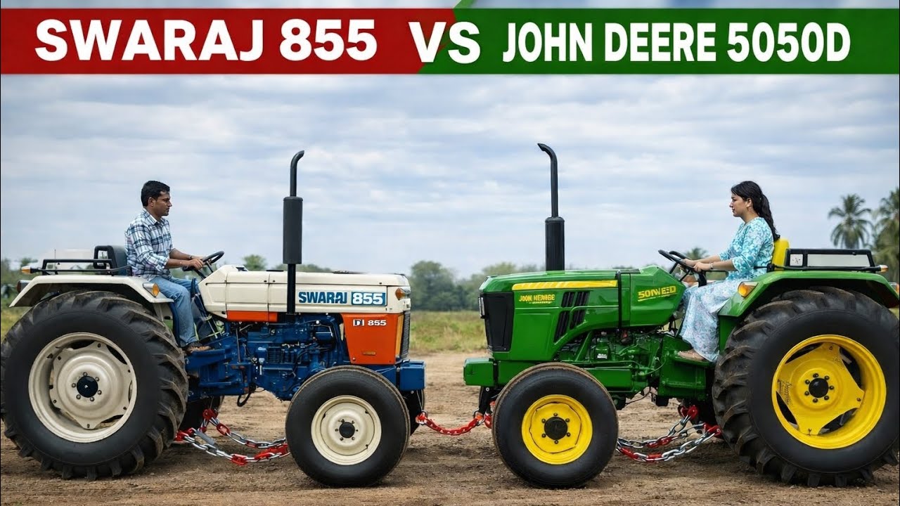 SWARAJ 855 VS JOHN DEERE 5050D#trending #viral #video 