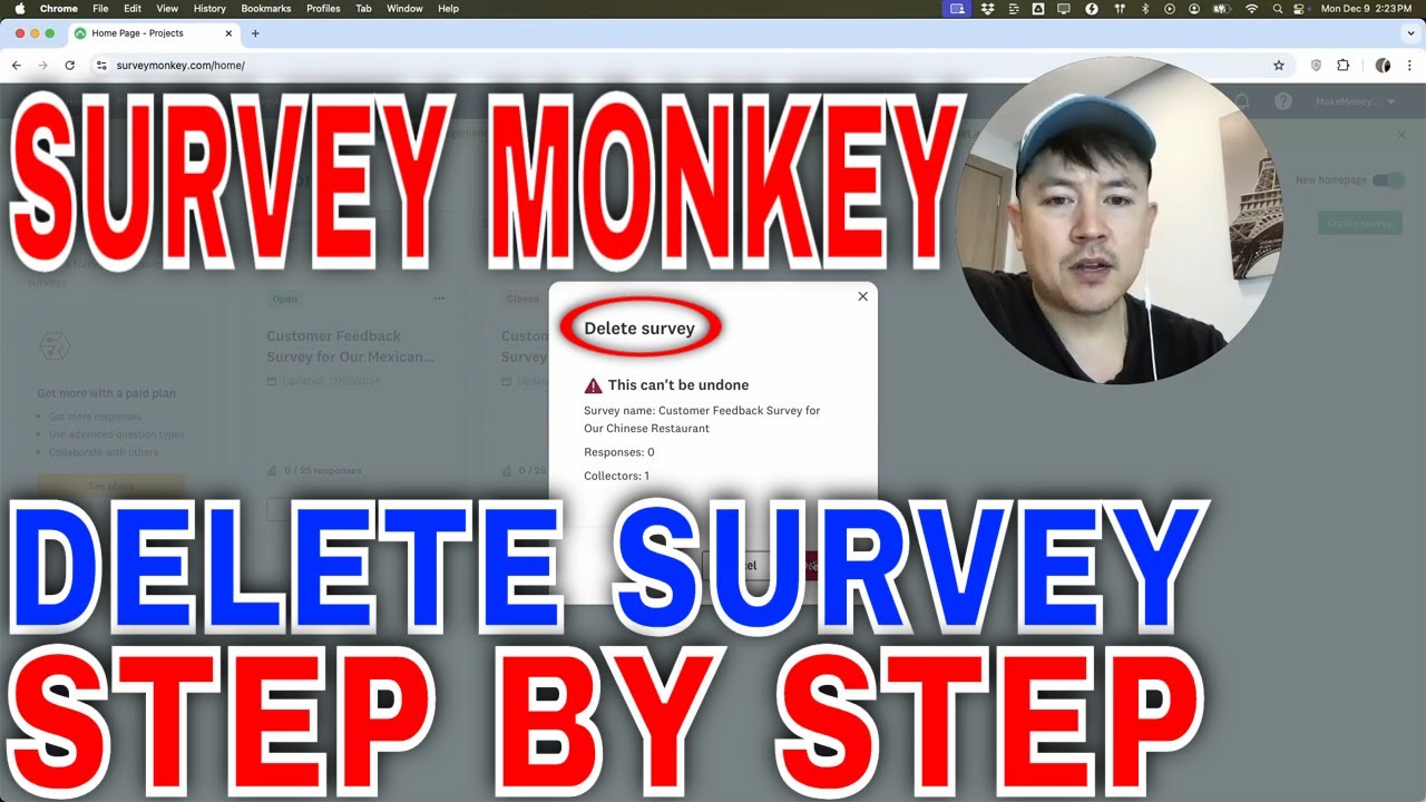 how-to-delete-your-survey-in-survey-monkey-youtube
