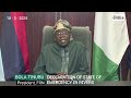 Tinubu's speech declaring State of Emergency in Rivers