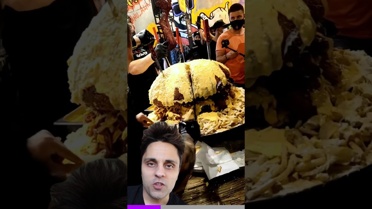 Would you eat this massive cheeseburger?
