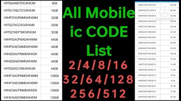 💥 All Mobile ic Code List Price 💥