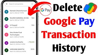 How To Delete Google Pay Transaction History | Google Pay Transaction History Kaise Delete Kare