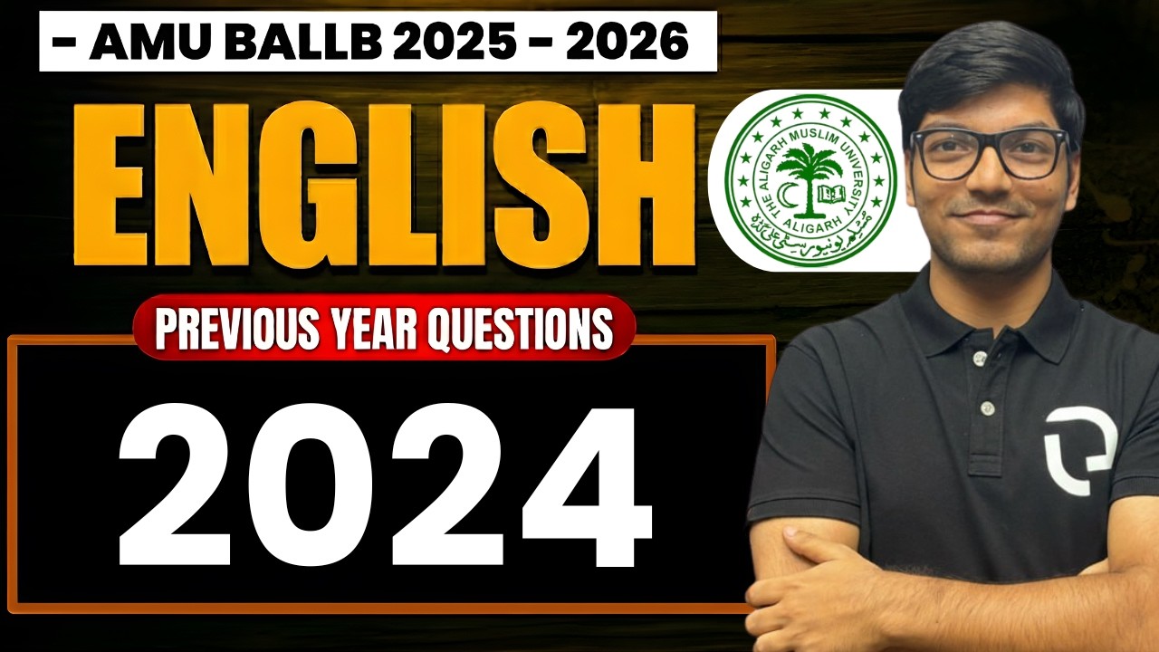 2024 PYQs | ENGLISH | AMU BA LLB