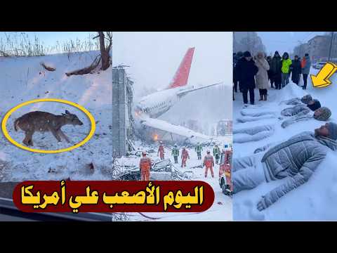 عاجل تجم د البشر والحيوانات وسقوط العربات أمريكا تواجه أعنف أيام العاصفة الثلجية وشلل كامل