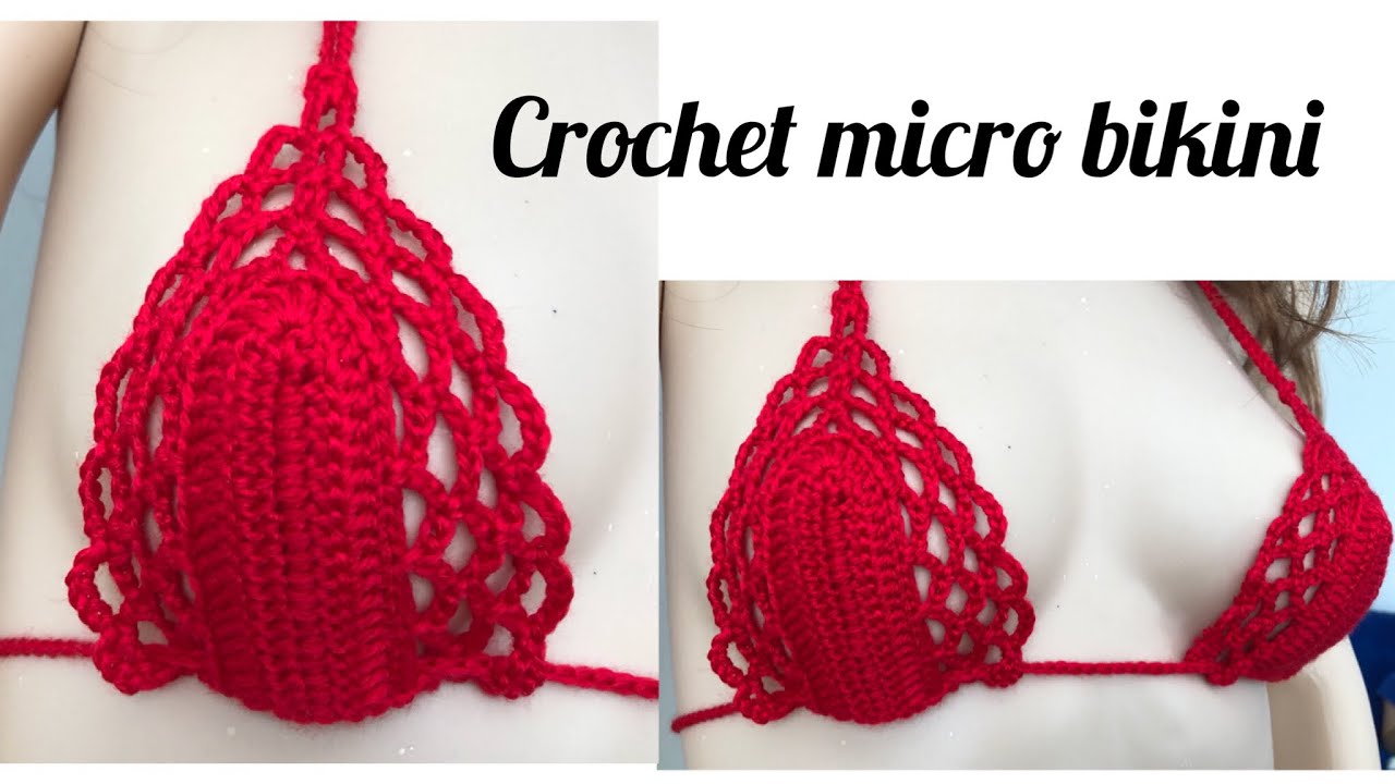 How to crochet micro bikini bikini top DIY Tutorial women bikini YouTube