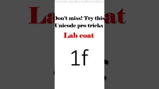 Lab Coat Unicode Pro Trick 🥼 Hidden Symbol Secret #texttricks||Secret Doctor Coat Unicode Emoji
