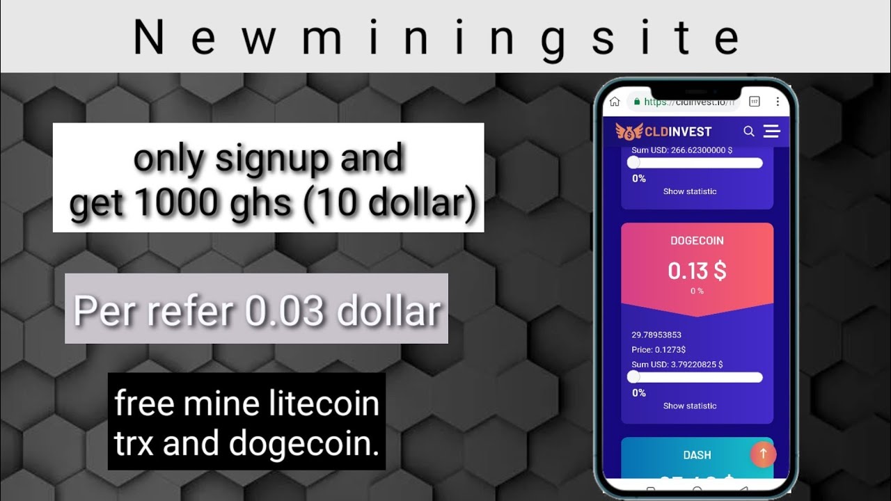 New Free  mining site | Signup bonus 1000 ghs(10 dollar) | cldinvest.io
