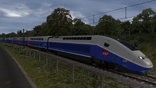Train Simulator 2013 RW4 Gameplay Test Track TGV Duplex [Full HD]