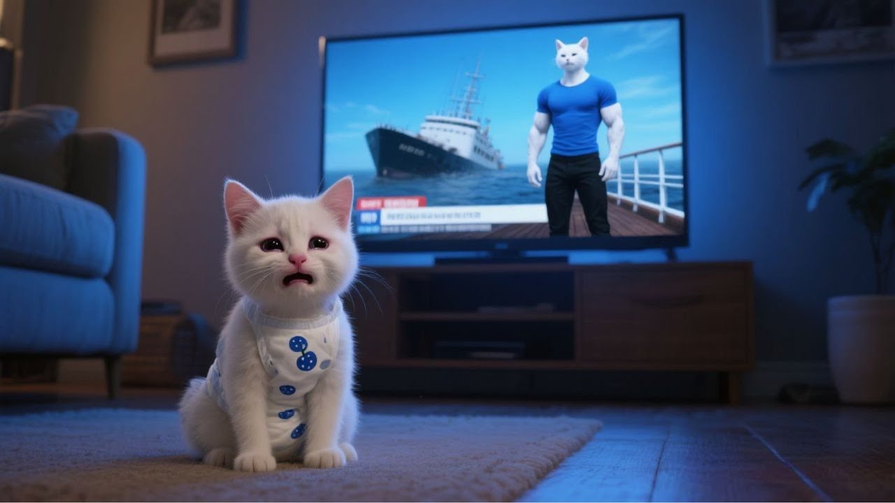 💪Super Kitten make an Iron Man Robot to Rescue Her Dad from Drowning  🚢 