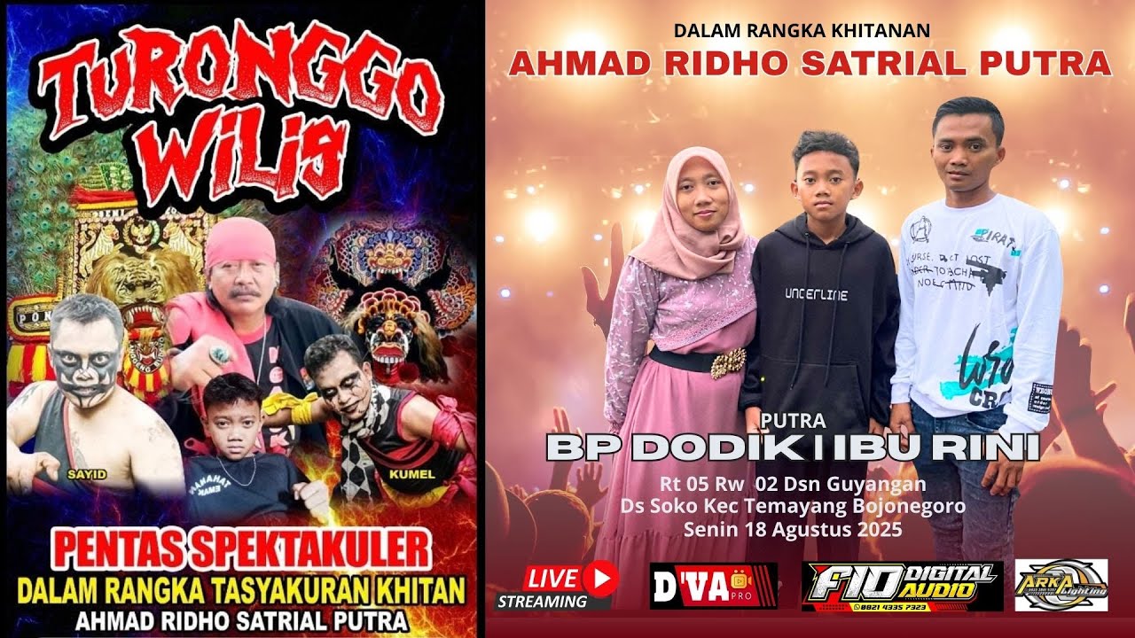 🔴 Live JARANAN TURONGGO WILIS ||  Khitanan  AHMAD RIDHO SATRIAL PUTRA ||  FIO DIGITAL AUDIO