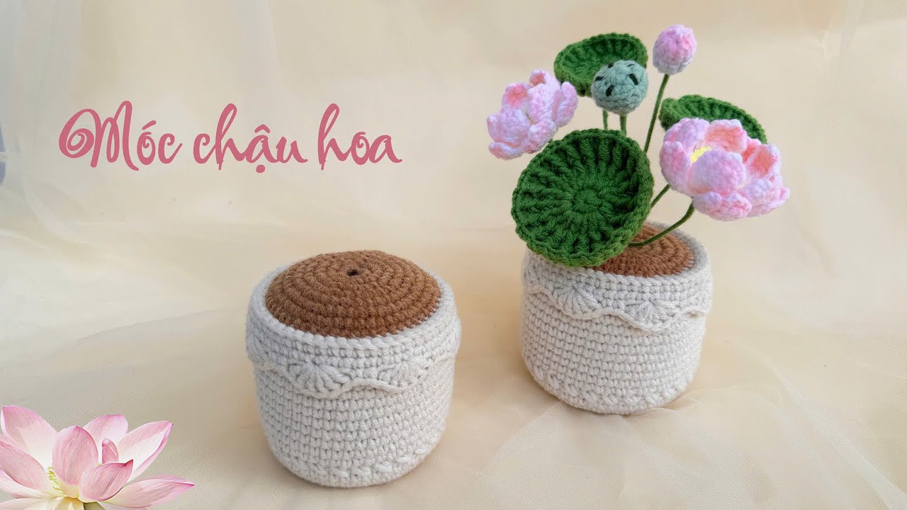 #251Crochet Flowerpot | Hướng Dẫn Cách Móc Chậu Hoa | Dương Liễu Handmade
