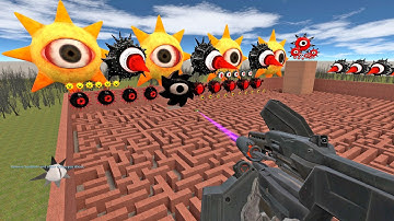 Evolution Of Sprunki Mr Sun and Simon Yellow Family Big Maze Gmod EP 15