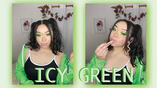 ICY GREEN 💚✨ MAKEUP TUTORIAL | MORPHE X SAWEETIE 24A Artist Pass Palette | LESLIE RAMOS