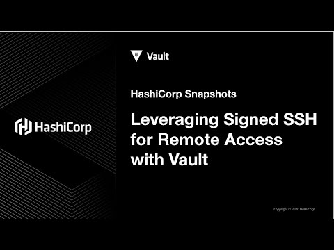 Leveraging Signed SSH for Remote Access with Vault