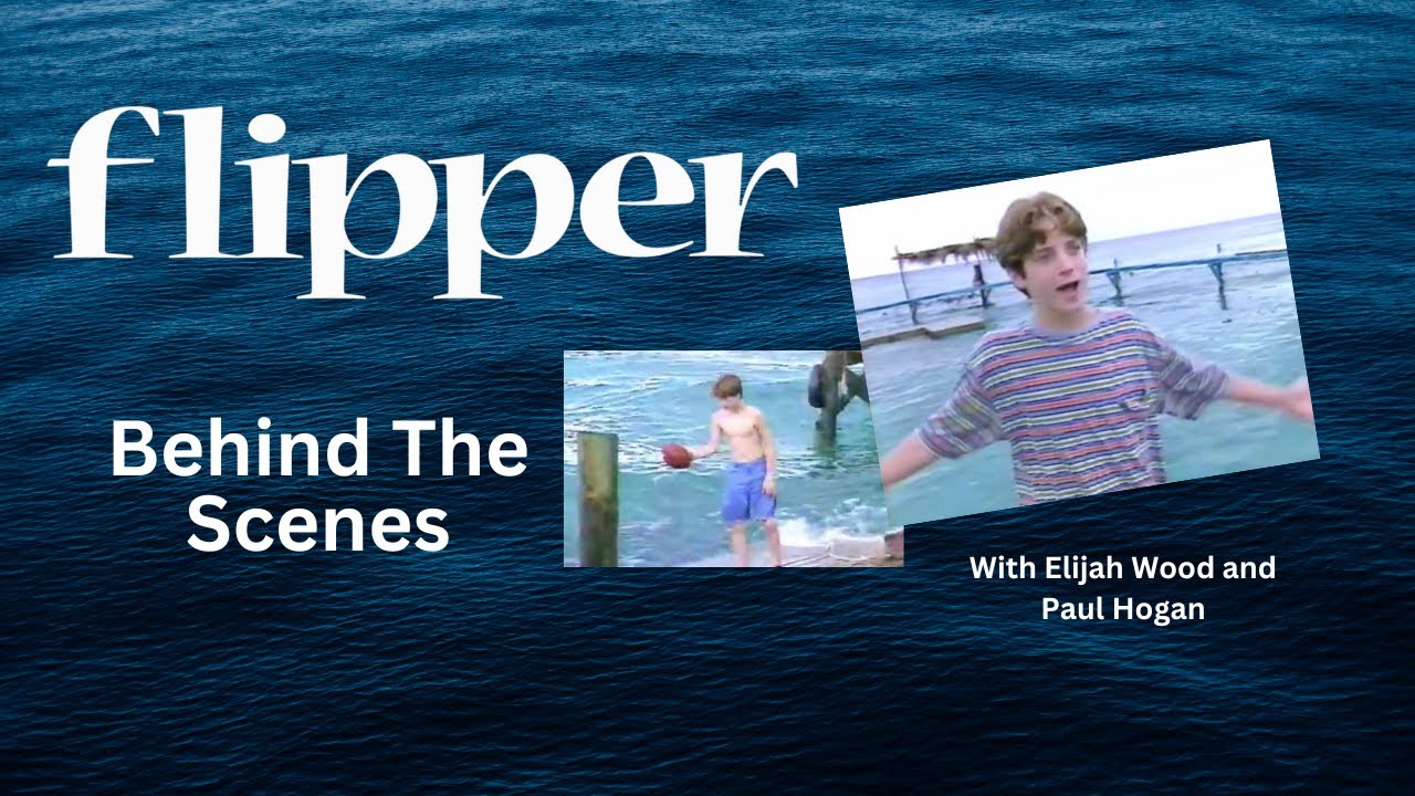 Elijah Wood Behind the scenes of Flipper with Paul Hogan 1996