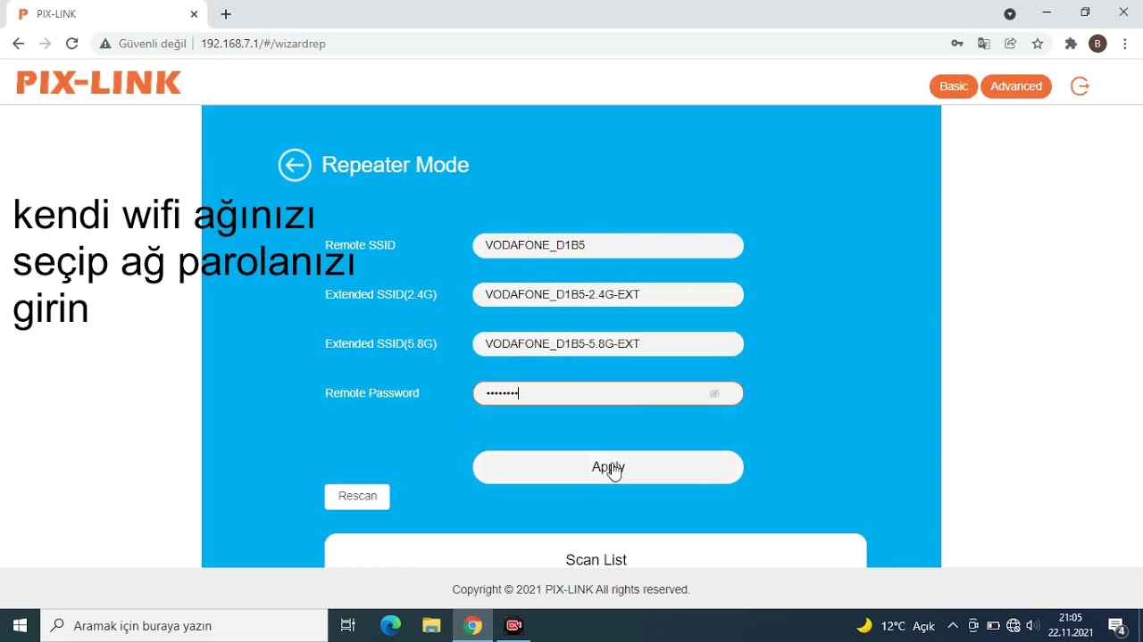 E.O.T. PıxLınk Repeater Wifi Sinyal Güçlendirici Kurulumu YouTube