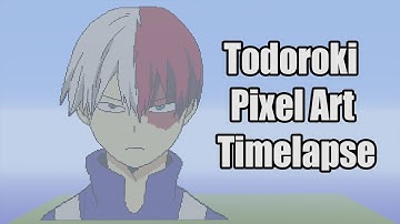 Minecraft Todoroki Shoto Pixel Art Timelapse | Boku No Hero Academia