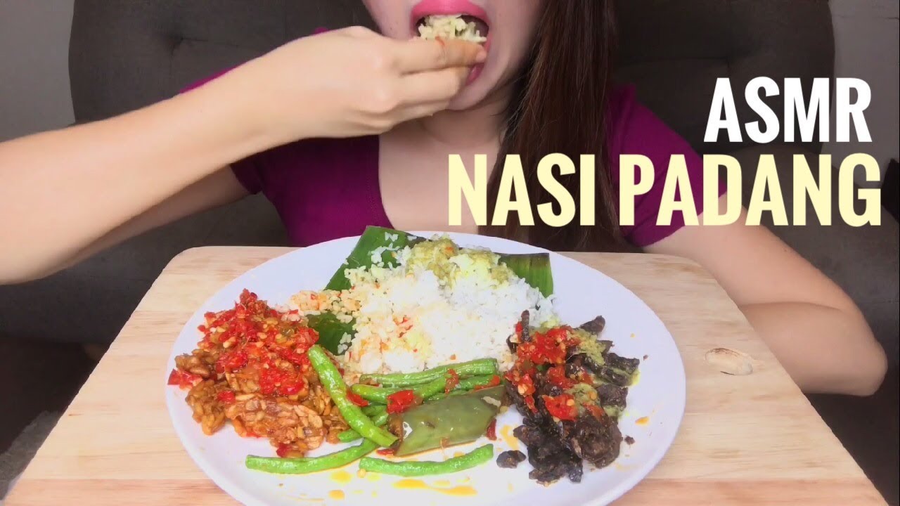 ASMR NASI PADANG  Indonesian Food  Eating with My Hands No Talking  YouTube