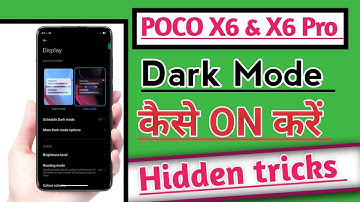 POCO X6 & POCO X6 Pro 5G How to Enable Dark Mode | Dark Mode Kaise ON kare useful trick