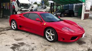 中古車販売しています！希少車！H12(2000年) フェラーリ(Ferrari) 360 モデナ(modena) 6F/MT マニュアル車 並行輸入 走行3.8万km 車検付 クーペ