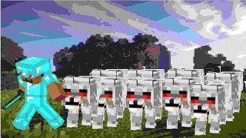 Attacking one wolf in front of 64 Wolves Part 3! Minecraft