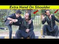 Extra hand on shoulder  funny public prank  masti prank tv