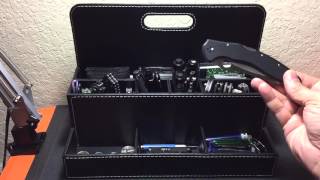 A look at the IKEA Rissla Desk Organizer used to organize Everyday Carry (EDC) items.