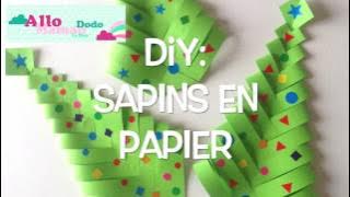 DIY Sapins de Noël en papier ( Bricolage facile pour Noël )