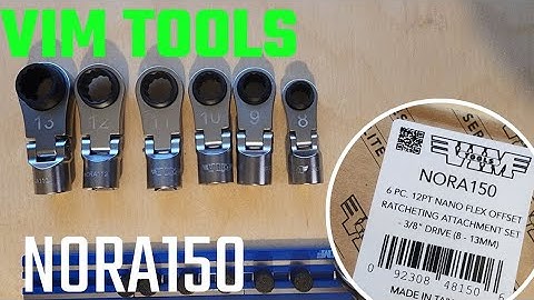 VIM Tools NORA150 Nano Flex Offset Ratcheting Attachment Set (3/8" Drive, 8mm-13mm)