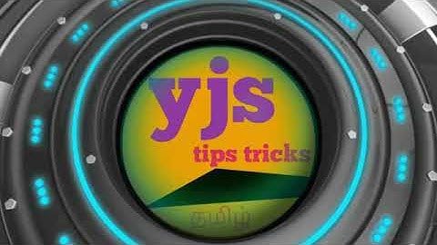 Channel  intro of YJS tips tricks