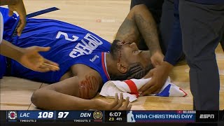 Clippers vs Nuggets | Kawhi Leonard's Mouth is Bleeding | NBA Christmas 2020-2021