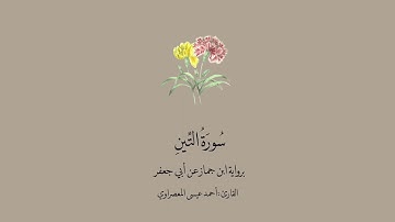 سورة التين برواية ابن جماز عن أبي جعفر || القارئ : أحمد عيسى المعصراوي.
