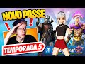 *NOVO* PASSE DE BATALHA TEMPORADA 5 COMPLETO - FORTNITE