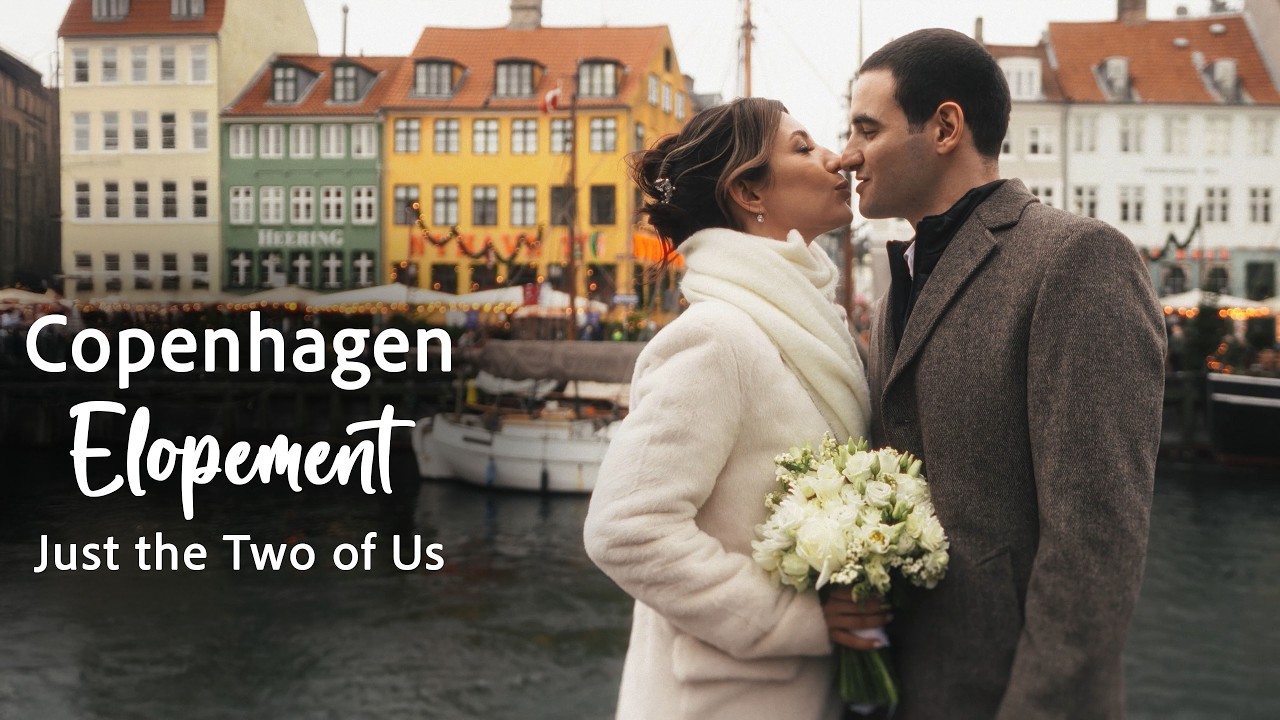 Romantic Copenhagen City Hall Elopement | Valeria & Robert’s Intimate Destination Wedding