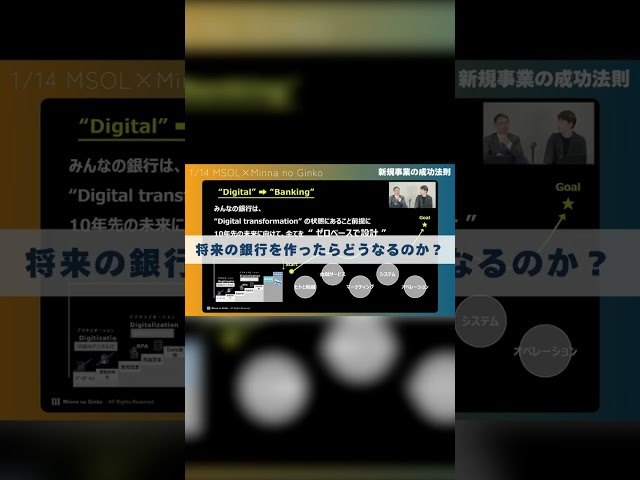 MSOL対談セミナーダイジェスト『みんなの銀行 吉富氏登壇「新規事業企画の成功法則」』