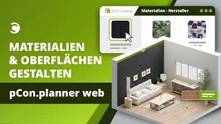 Räume im Browser gestalten: Farben, Oberflächen und Herstellerdaten im pCon.planner web