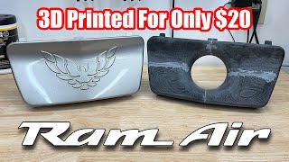 Making a True RAM AIR Inlet  3D Printed License Plate Cover