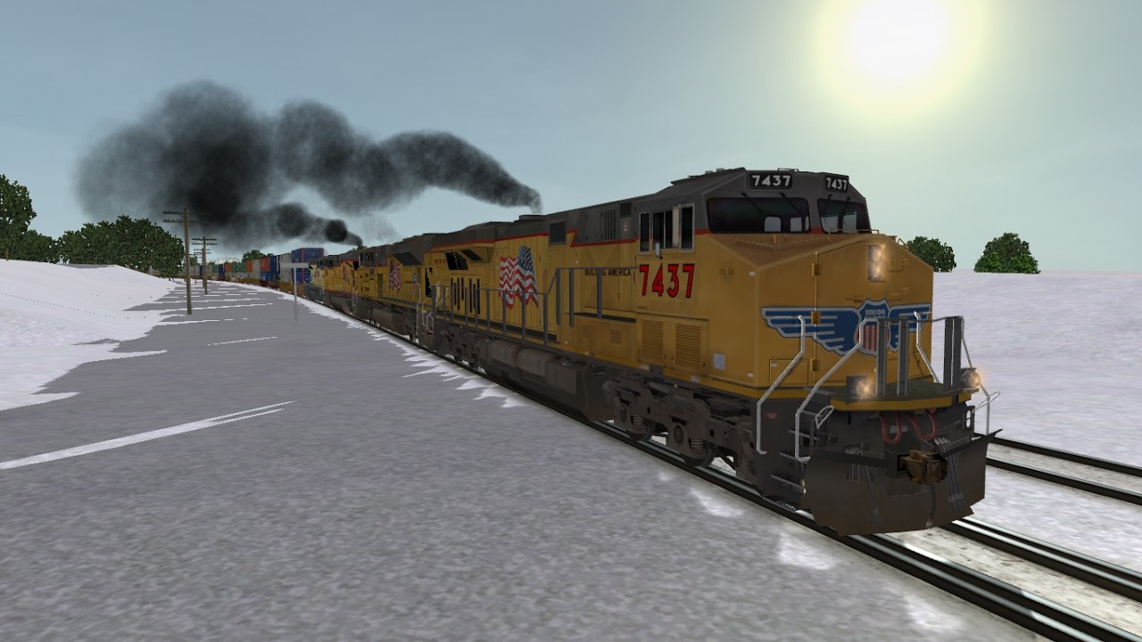 ORTS: Fast UP C45ACCTE #7437 WB ZG2OAB-07 At Clinton, IA