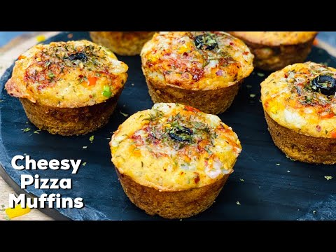 Cheesy Pizza Muffins | Eggless Healthy Muffins | Veg Muffins recipe | Flavourful Food By Priya