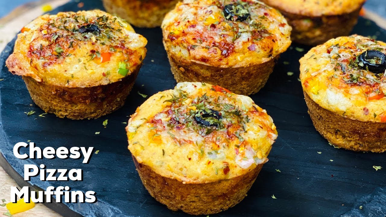 Cheesy Pizza Muffins | Eggless Healthy Muffins | Veg Muffins recipe | Flavourful Food By Priya