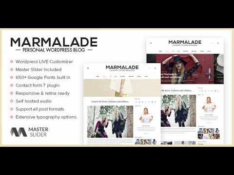 The Marmalade - Personal WordPress Blog Theme | Themeforest Website Templates and Themes